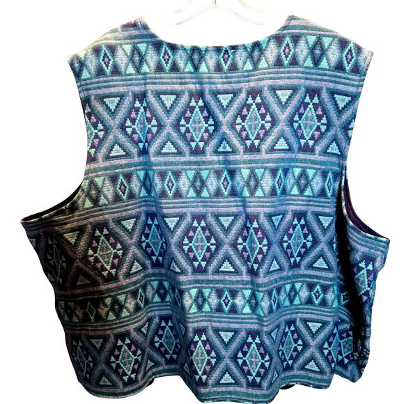 Maggy Barns 4X Blue Heavy Women's Quality Vest Plus Size 4XL 30W 32W - Picture 5 of 6